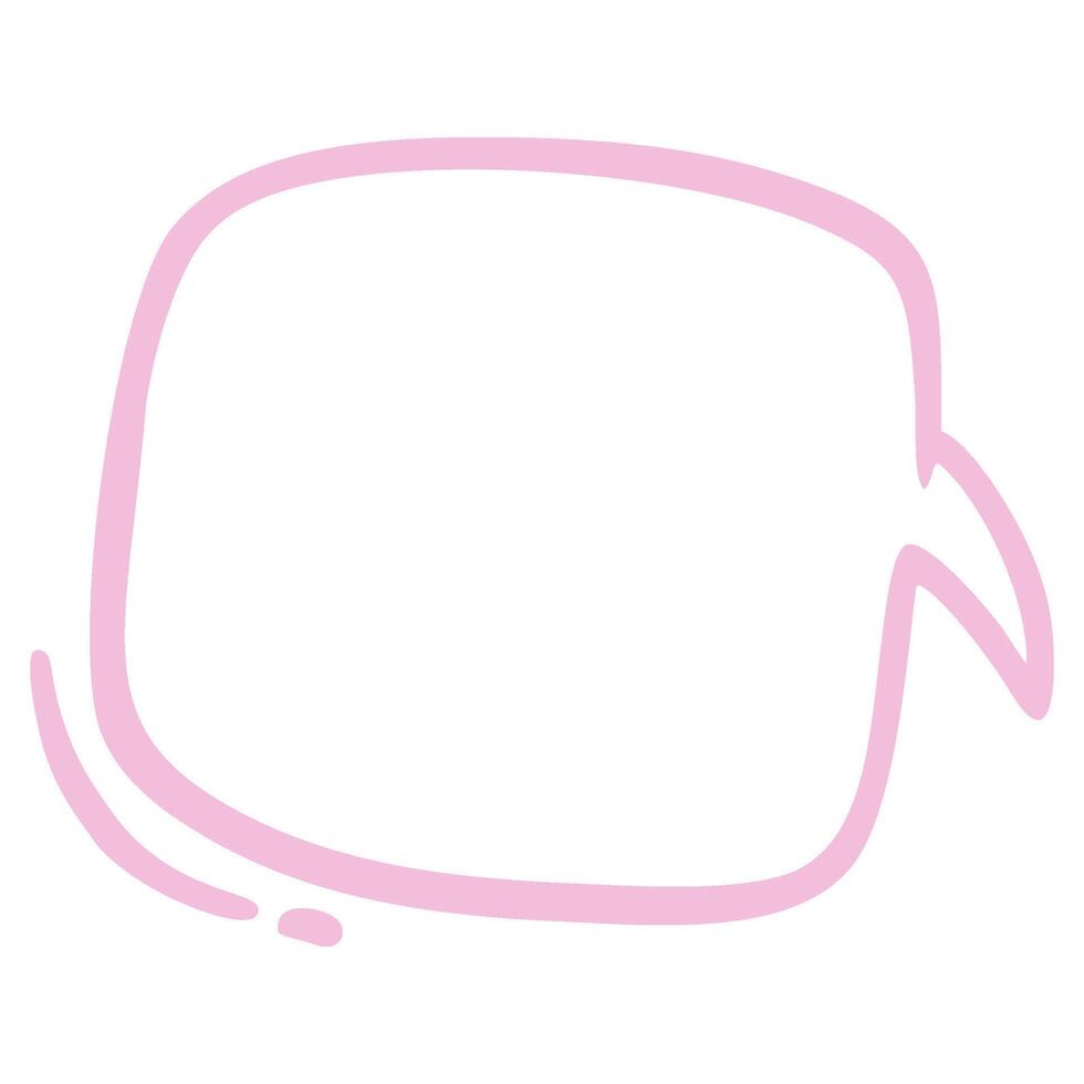 Vector Speech Bubble Hand Drawn