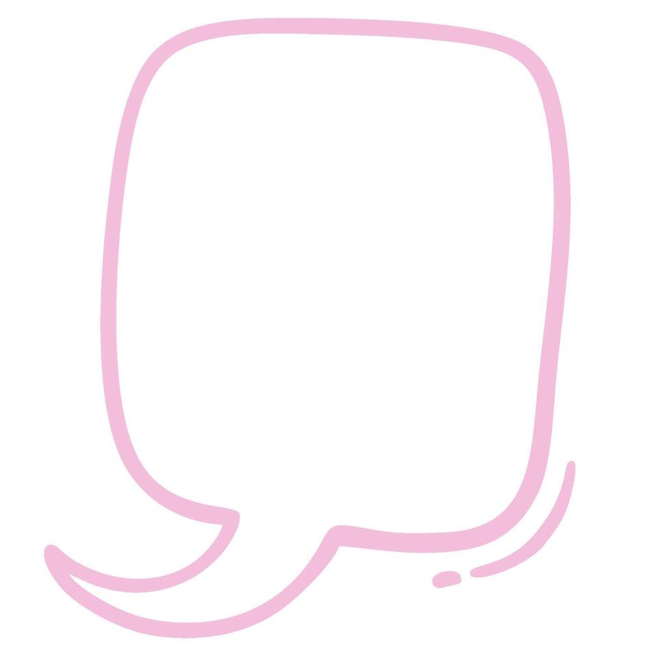 Simple Vector Speech Bubble Hand Drawn