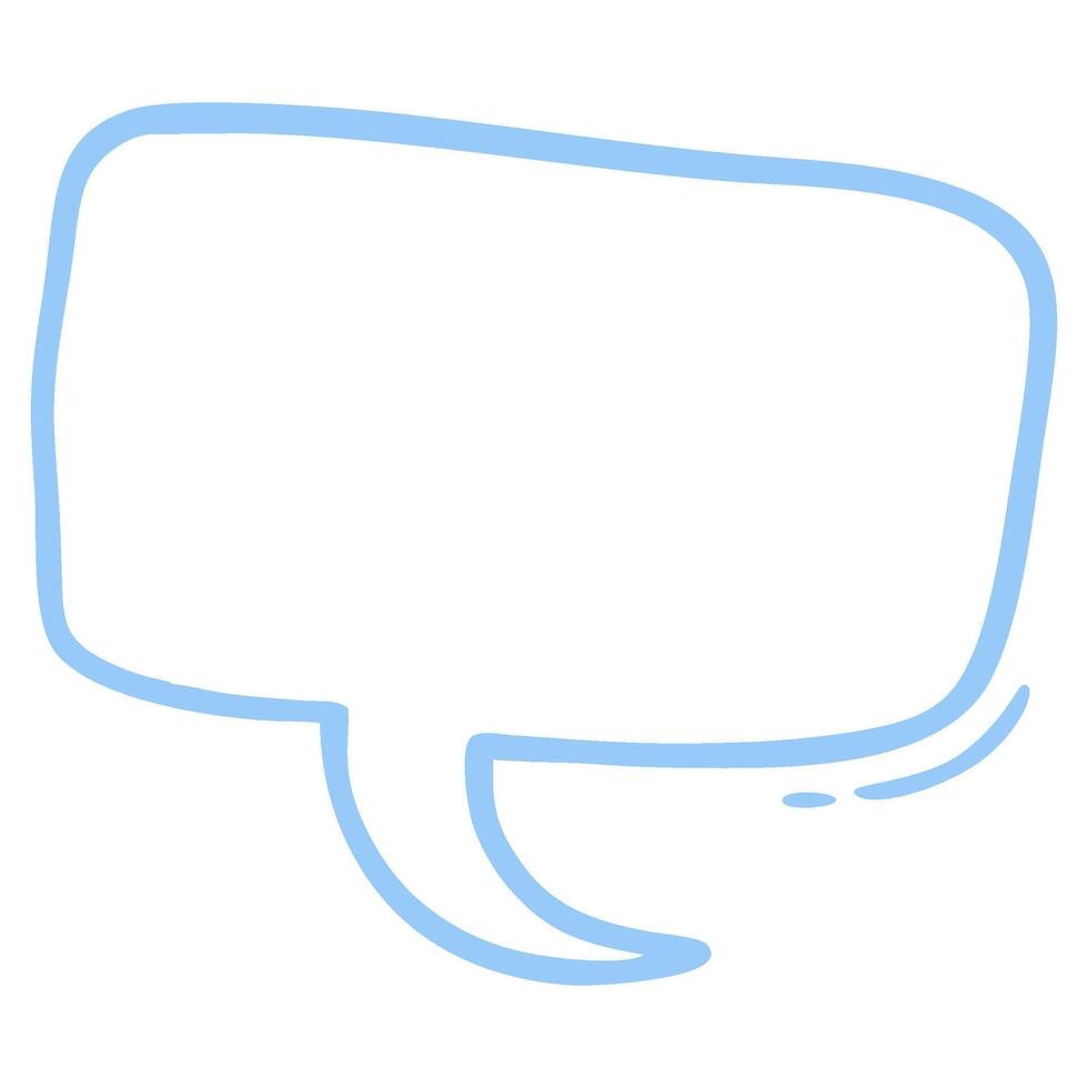 Blue Vector Speech Bubble, Cartoon Dialogue