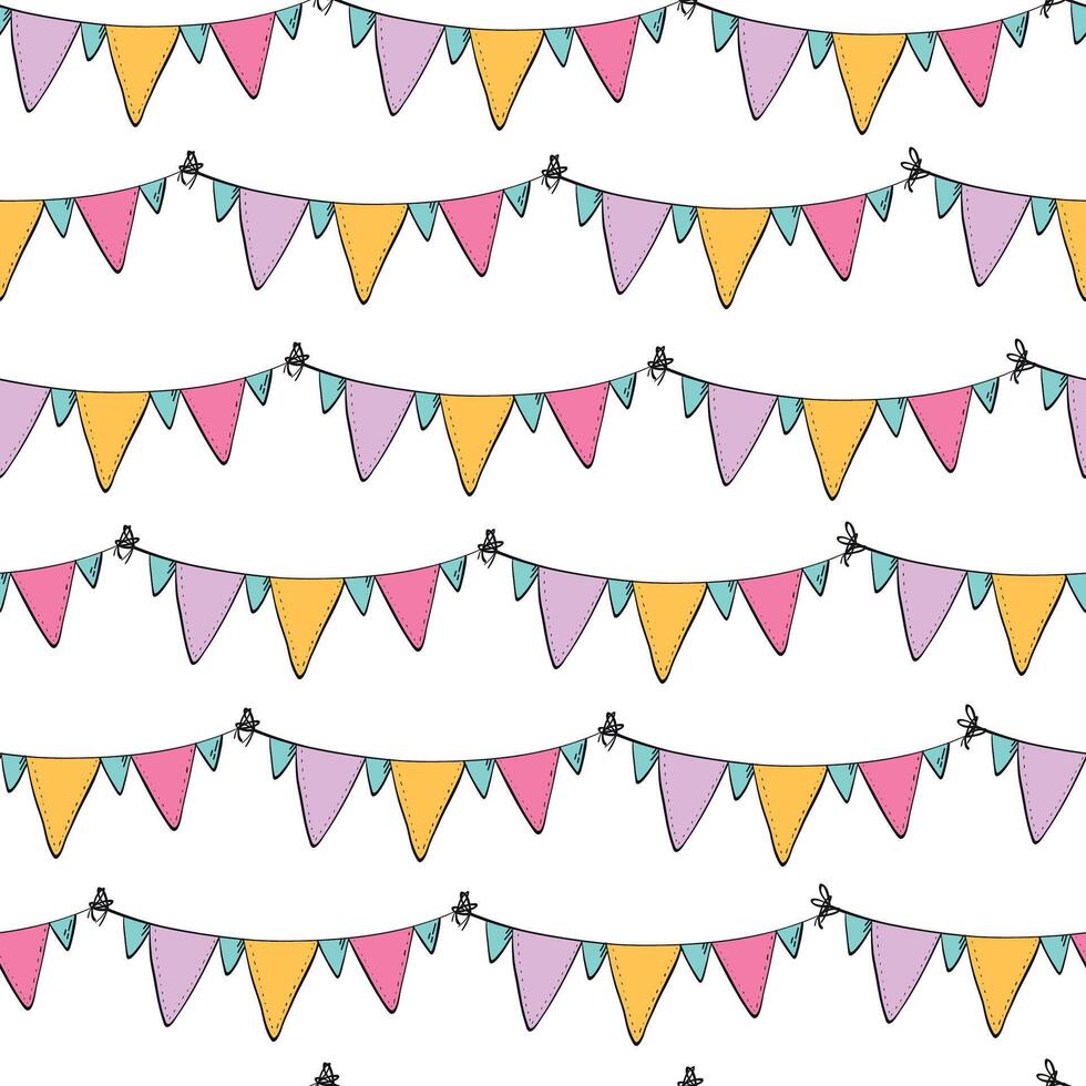 guirnaldas sin costura modelo con dibujos animados elementos para niños fondo de pantalla, regalo envase papel, textil huellas dactilares, guardería decoración, antecedentes, álbum de recortes, estacionario, etc. eps 10 vector