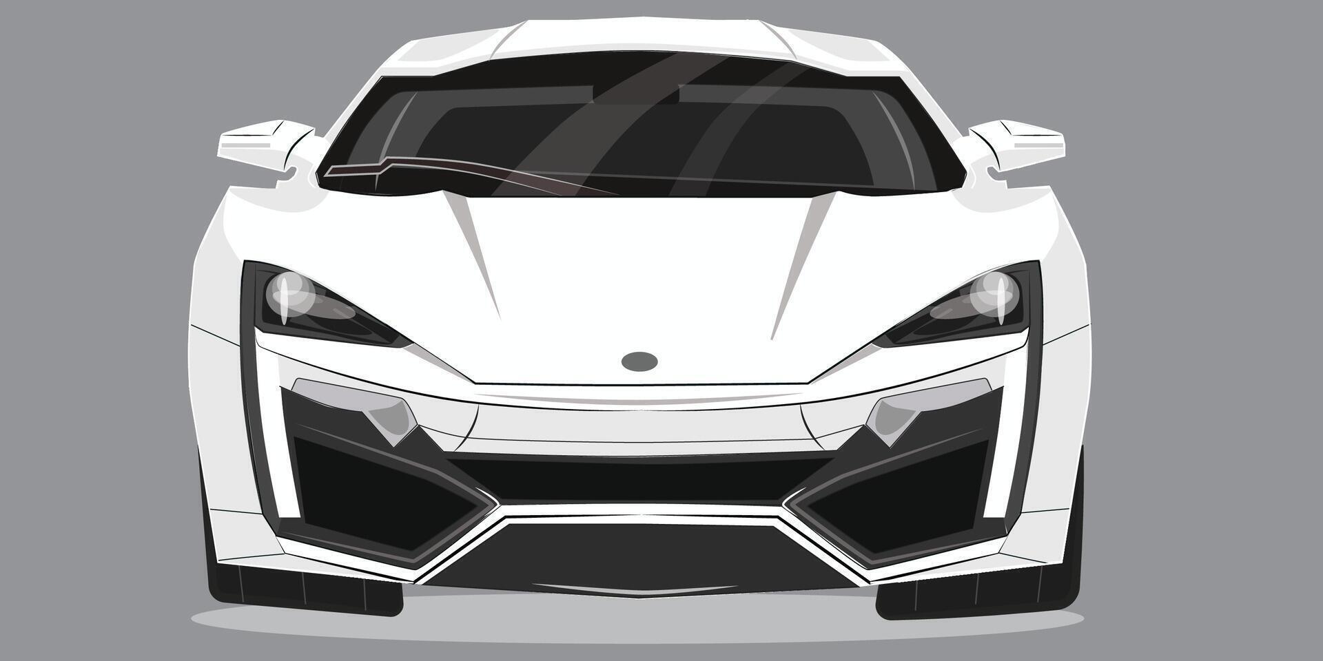 personalizado blanco realista coche vector Arte moderno carreras coche vector ilustración aislado en blanco vector coche logo camiseta Arte coche póster vector pegatina