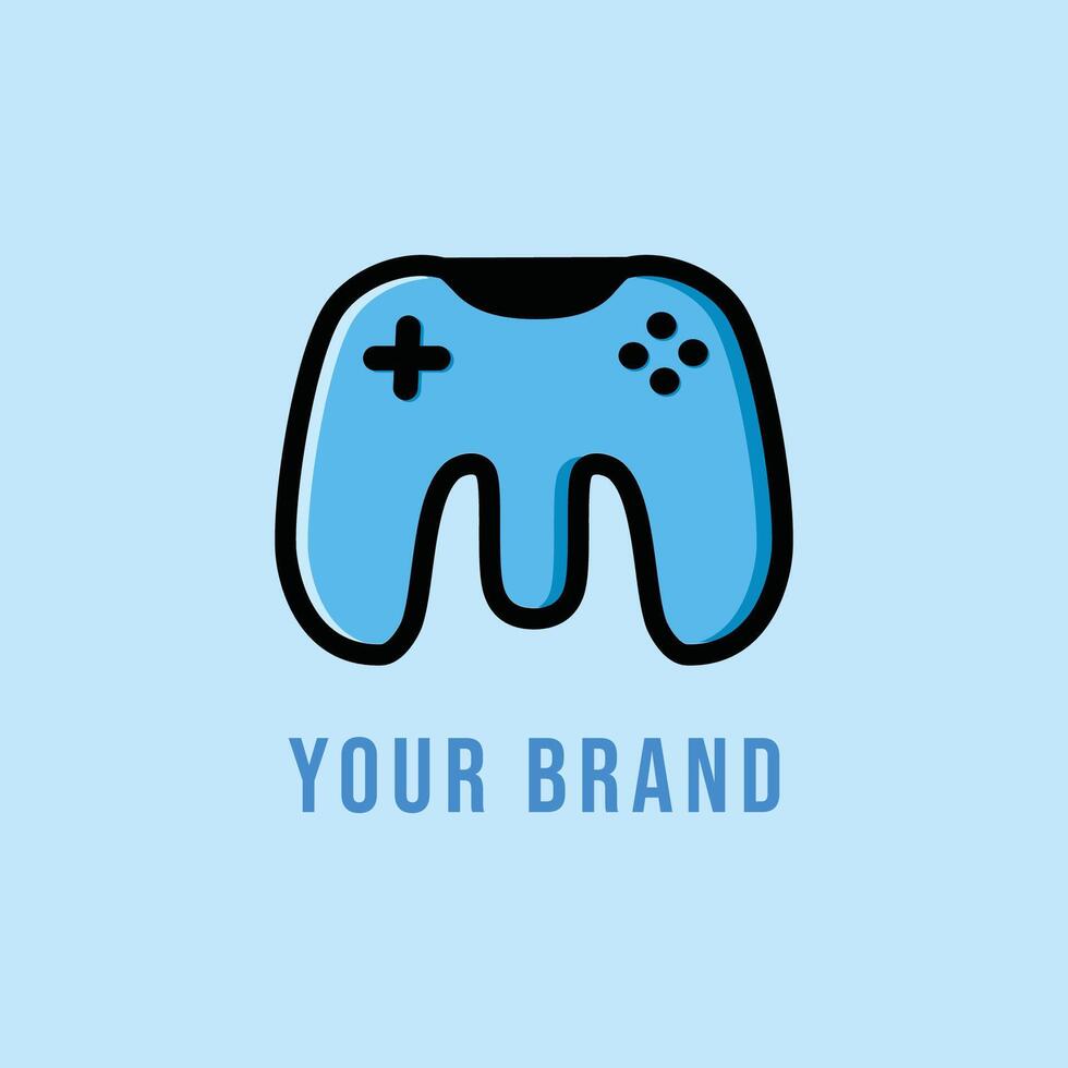 Logo Gaming Controller Letter M vector