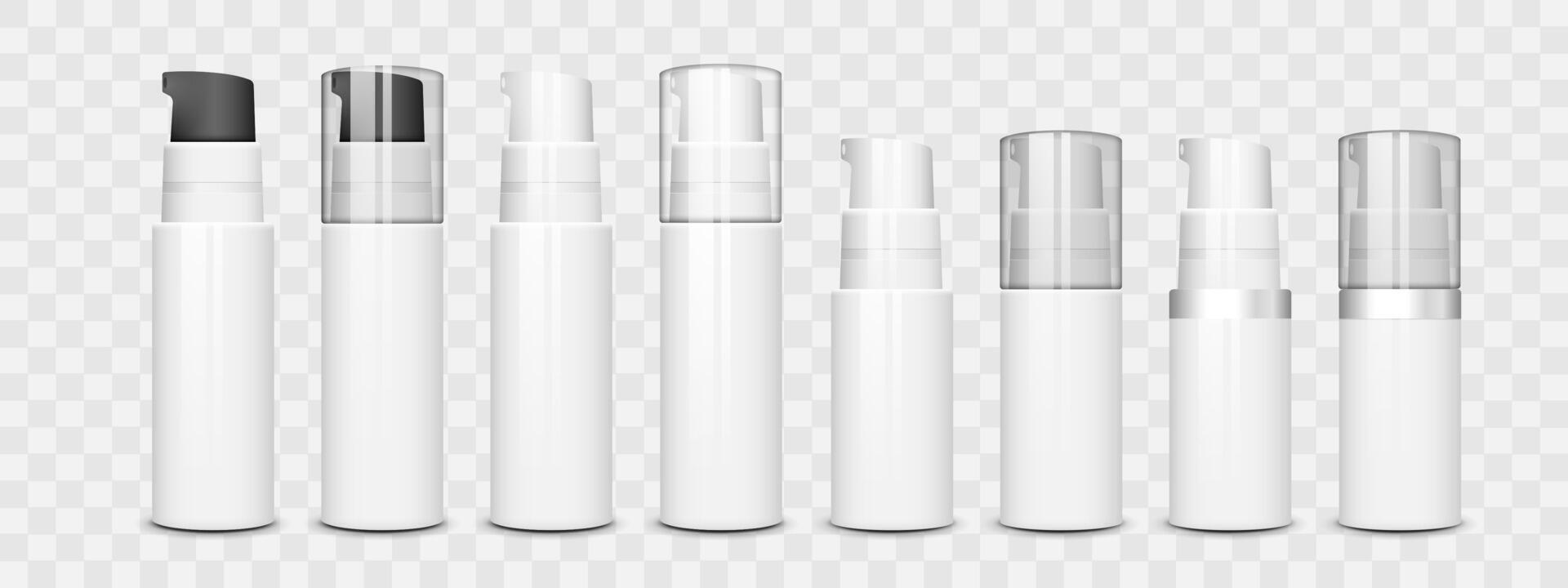 Blank white cosmetics template, mockup vector