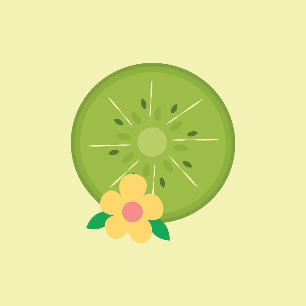 Cute fruit slice decoration vector art