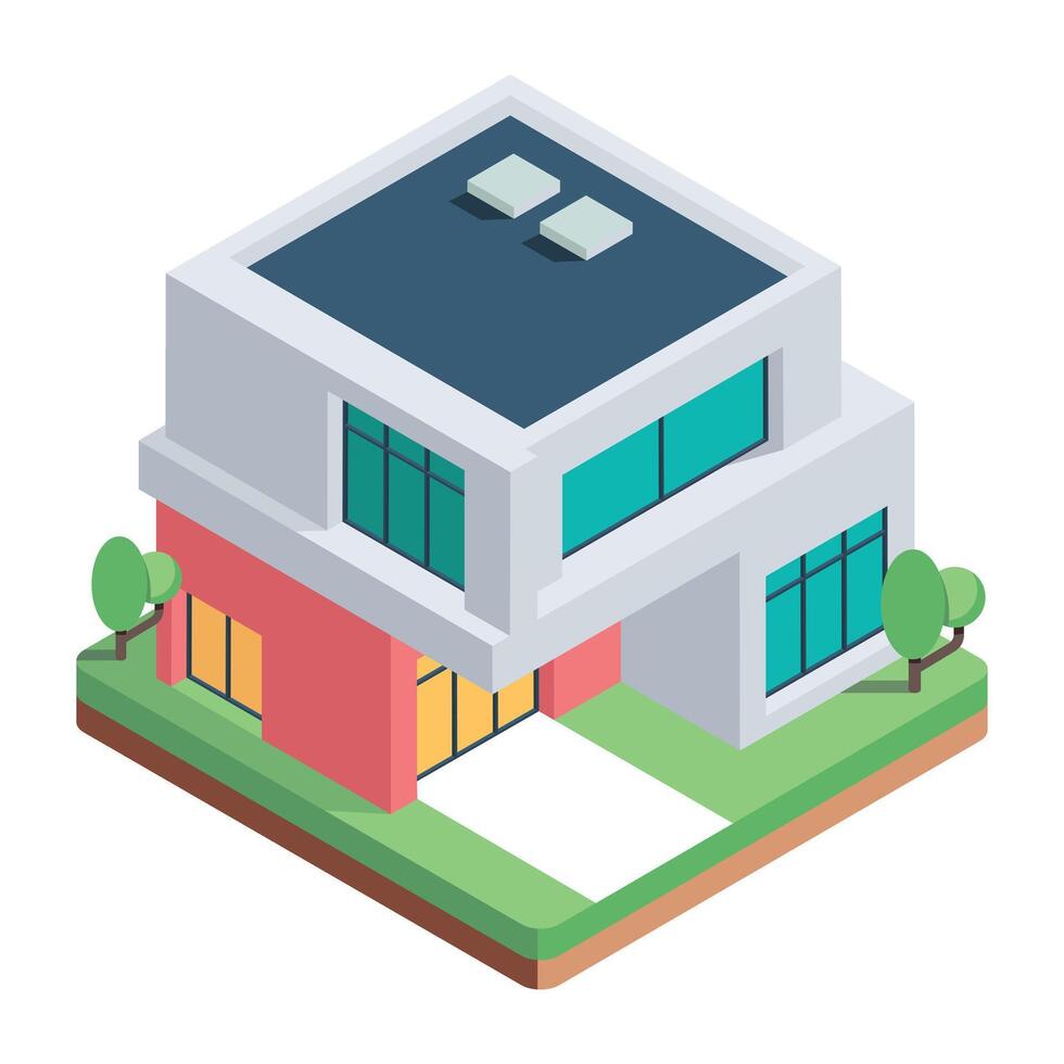 casas edificios icono vector