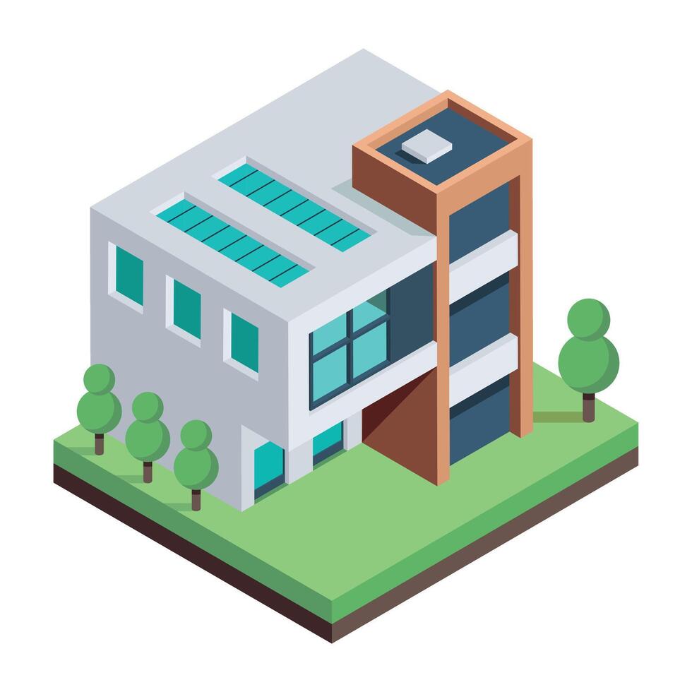 Houses Buildings Icon vector
