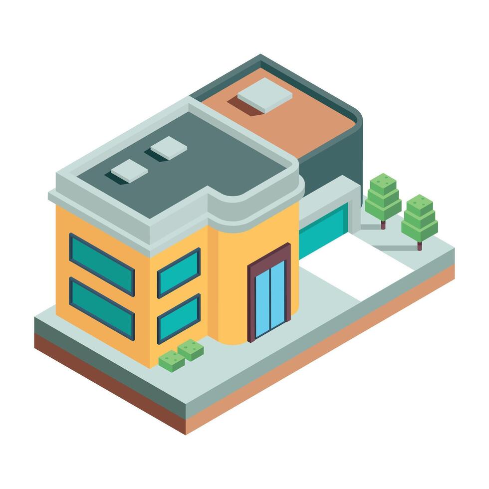 Houses Buildings Icon vector