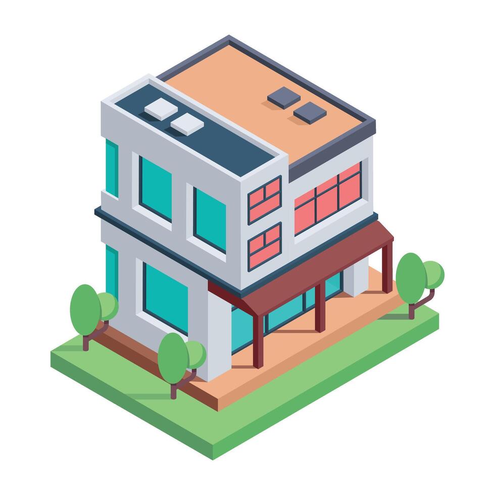 Modern Buildings Icon vector