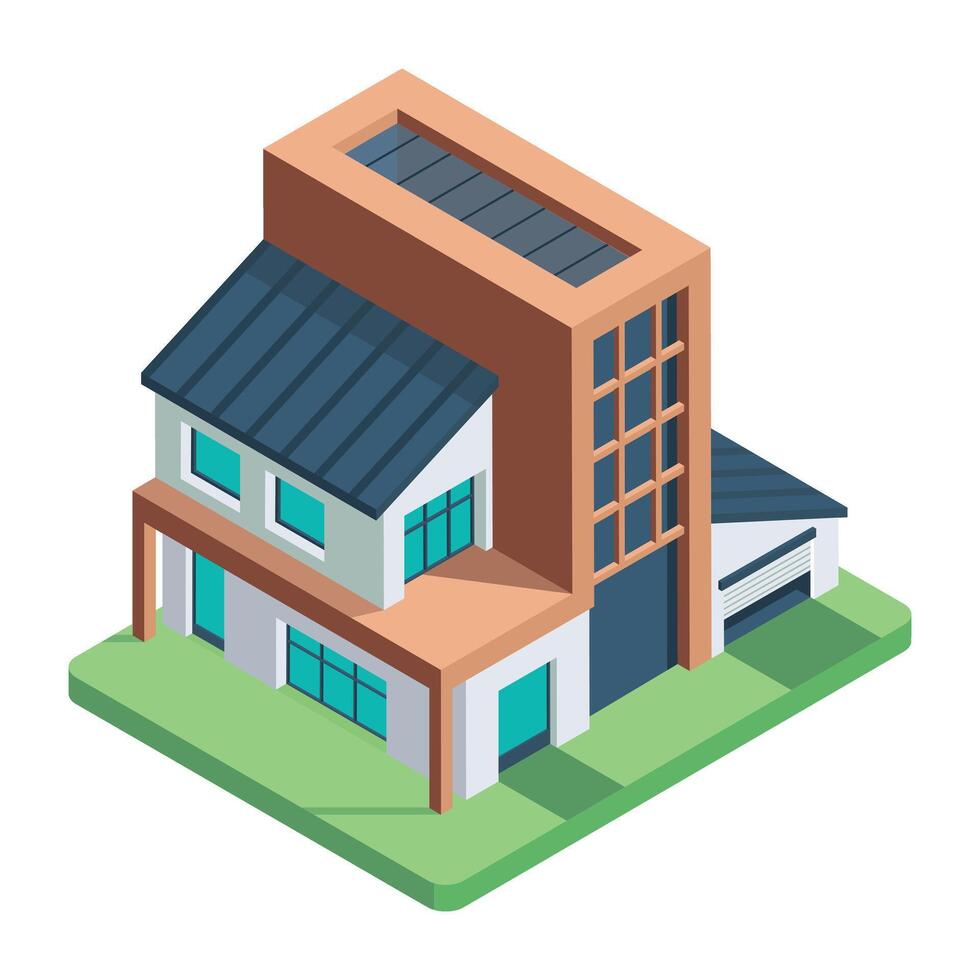 comercial edificios icono vector