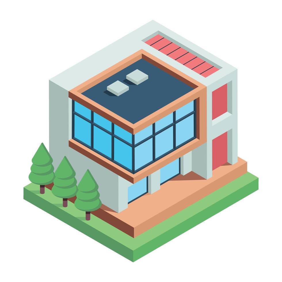 Modern Buildings Icon vector