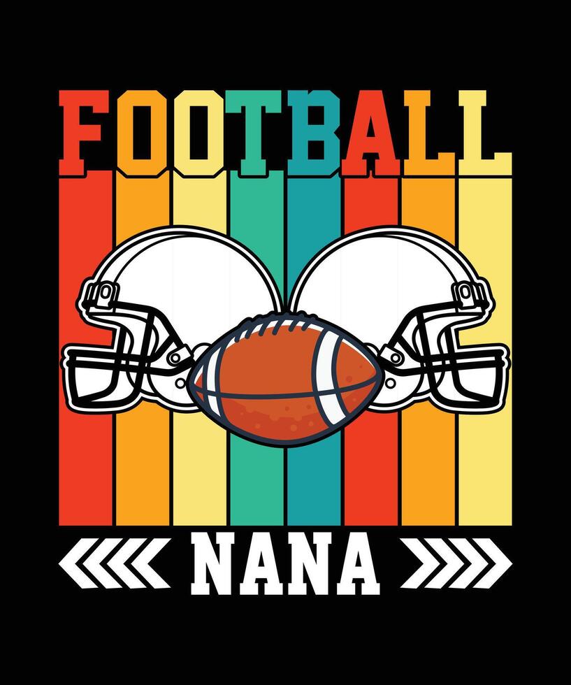 Football nana t shirt design. vector illustration