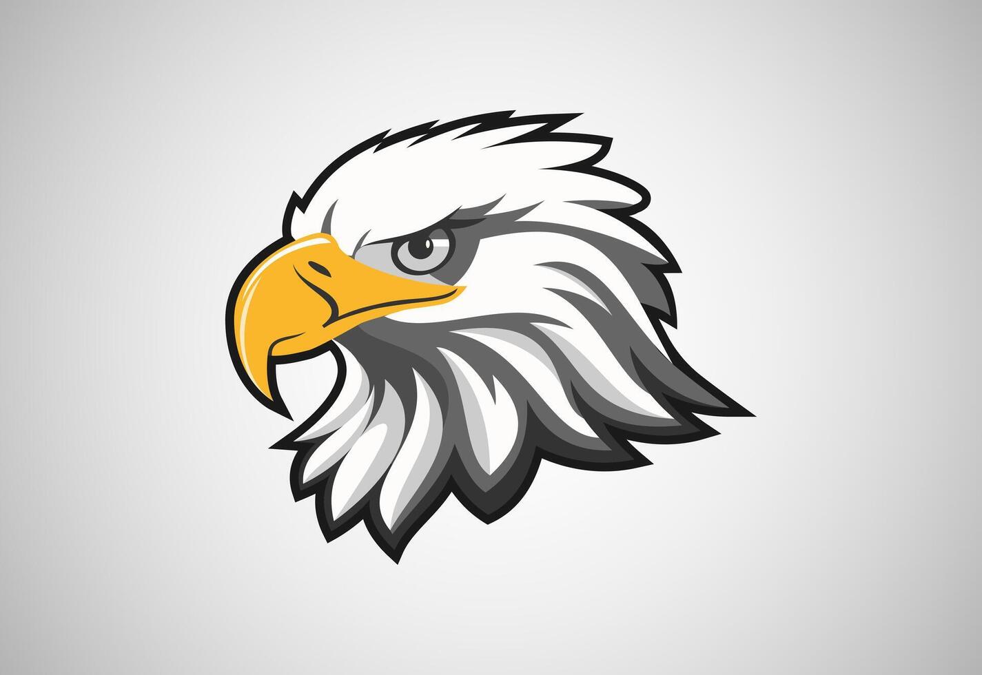 Eagle head logo vector illustration. Mascot head of an Eagle