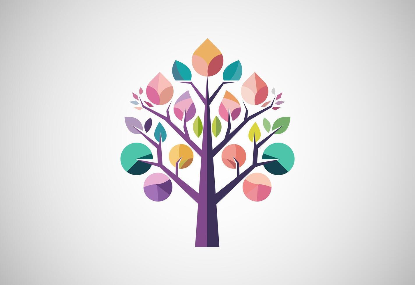 Nature tree logo design vector illustration. Tree of life logo concept