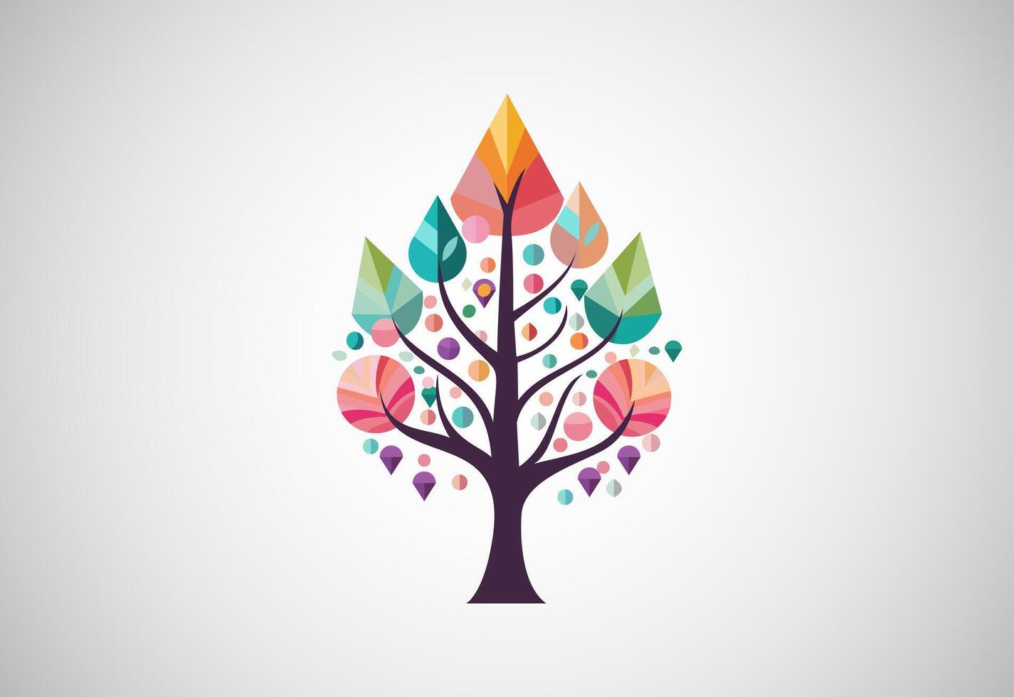 Nature tree logo design vector illustration. Tree of life logo concept
