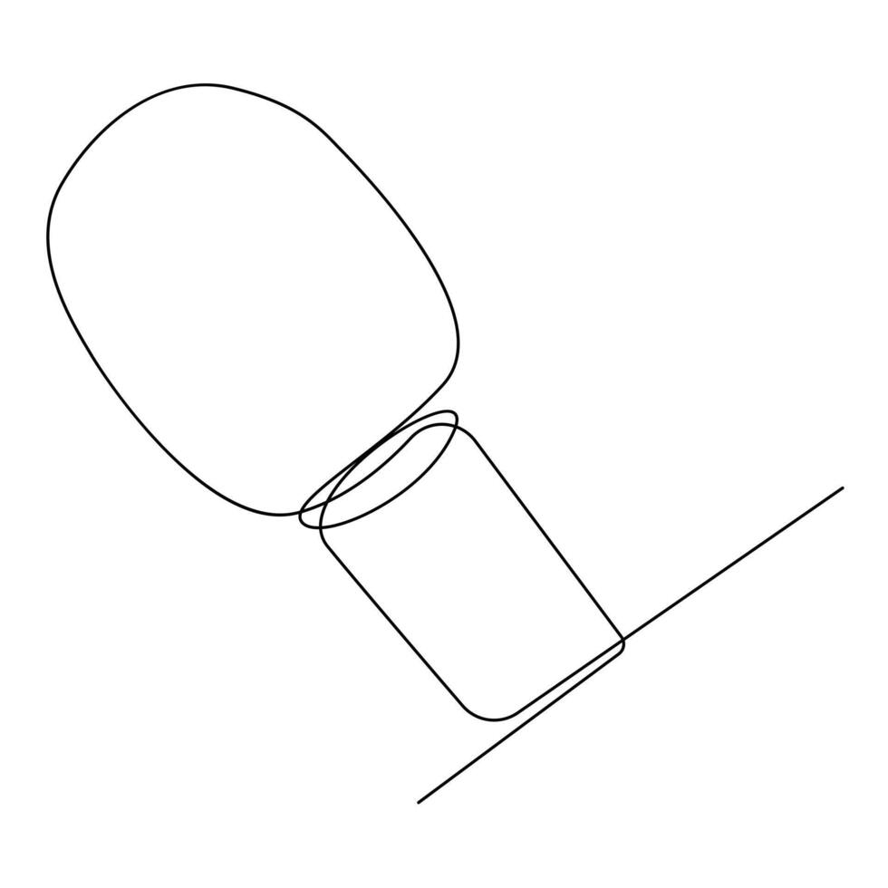Continuous single line microphone mic sound one line art drawing and illustration vector design