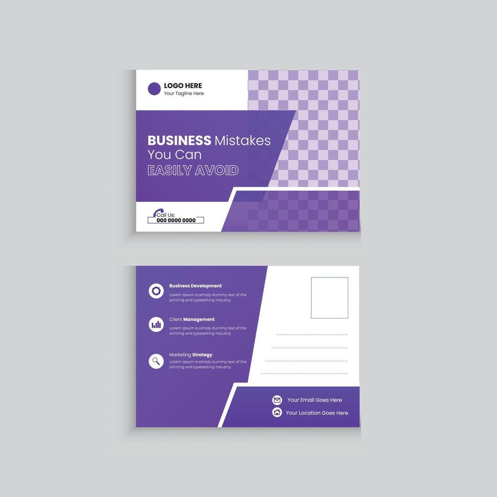 Professional Business Post-Card Template vector