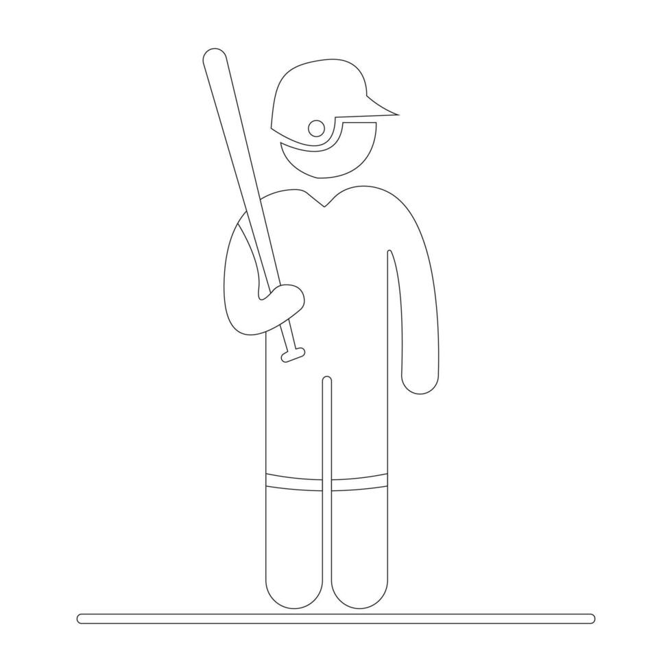 Cricket umpire man icon vector line art eps.