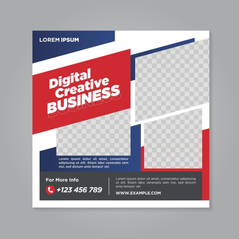 Corporate social media banner template vector