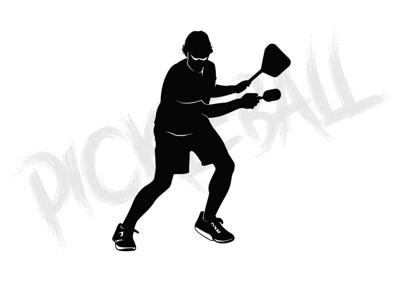 pickleball vector silueta plantillas. jugar, pickleball vector, pelota, torneo, logo, juguetón, patio de recreo