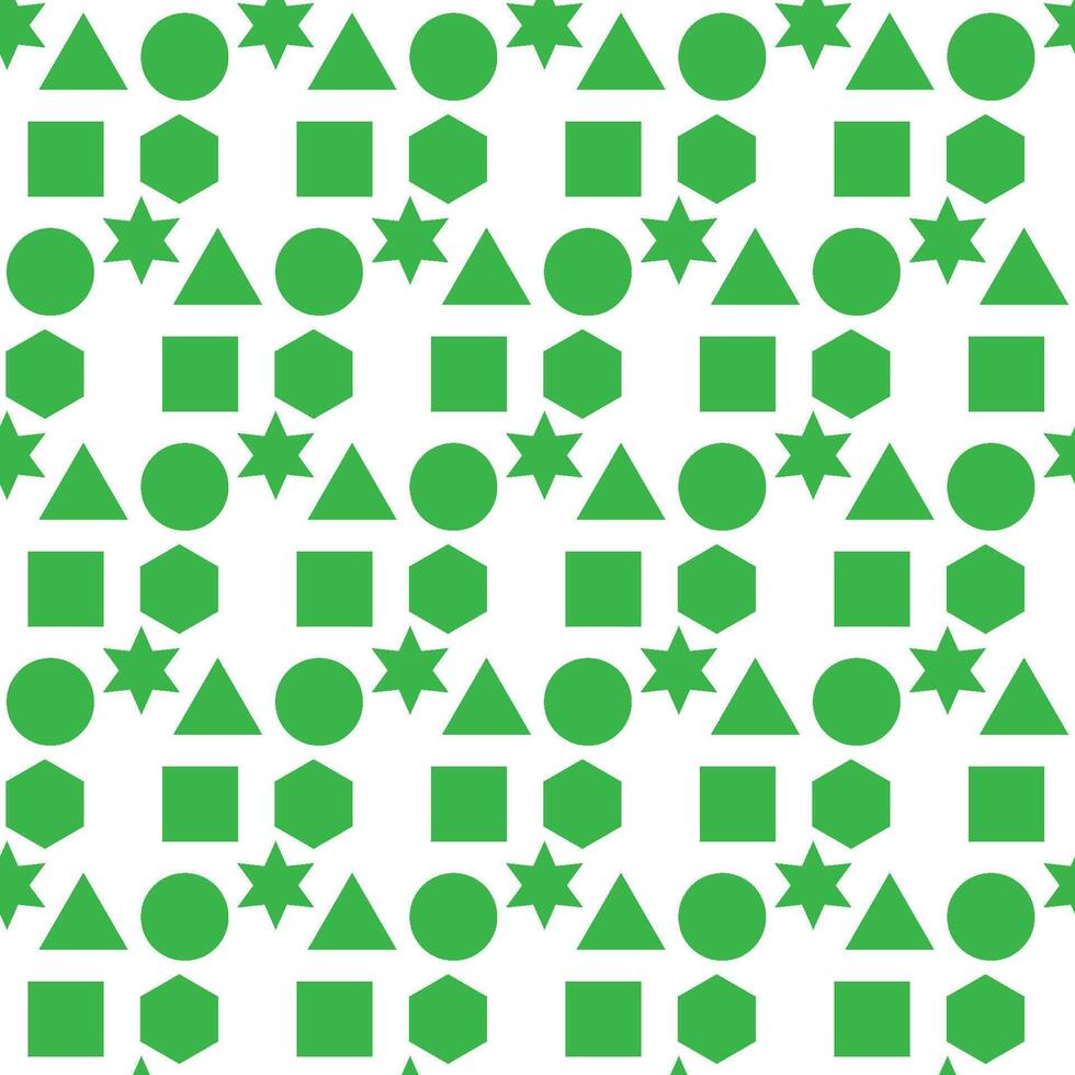 Creative abstract pattern background all geometric multiple    shape with square, ellipse, tringle, star, hexagon vector art