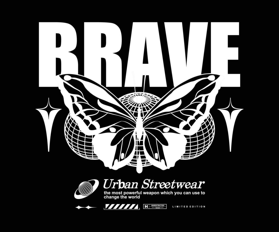 Superior butterfly t shirt design, vector graphic, typographic poster or tshirts street wear and Urban style