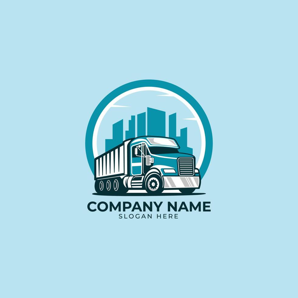 dump truck logo design template vector