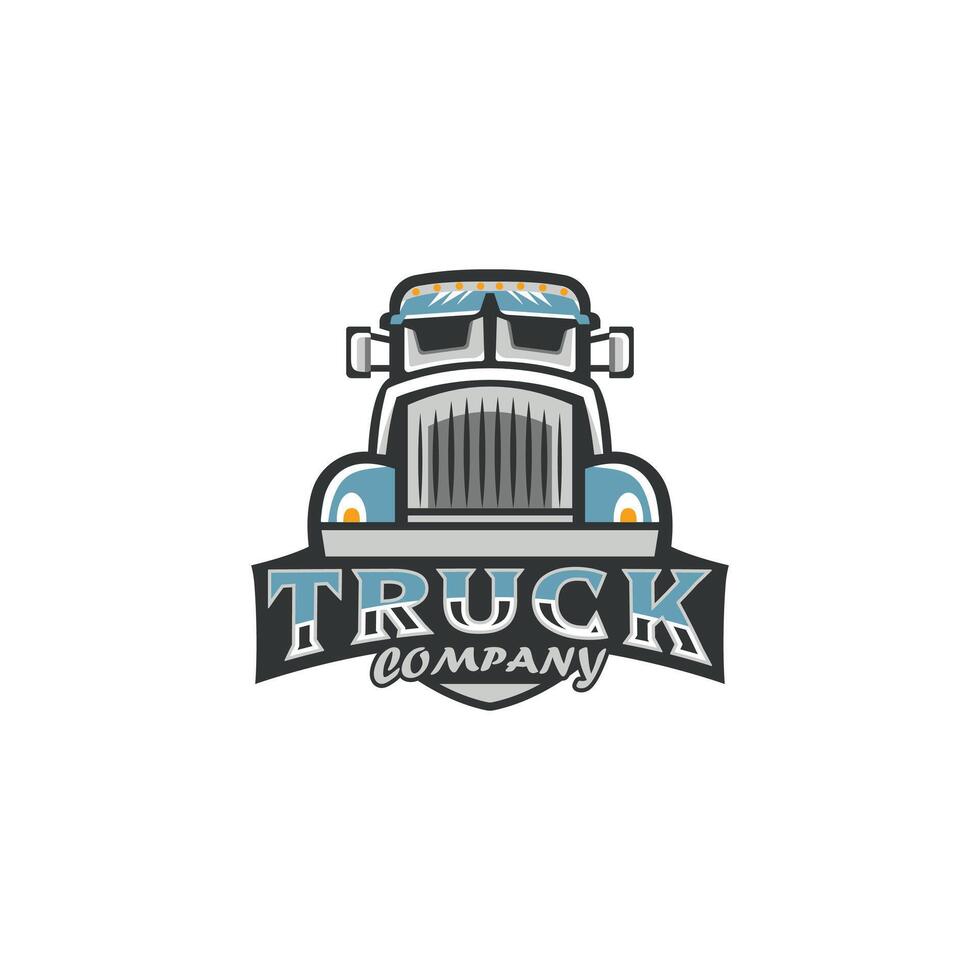 truck company logo design vector