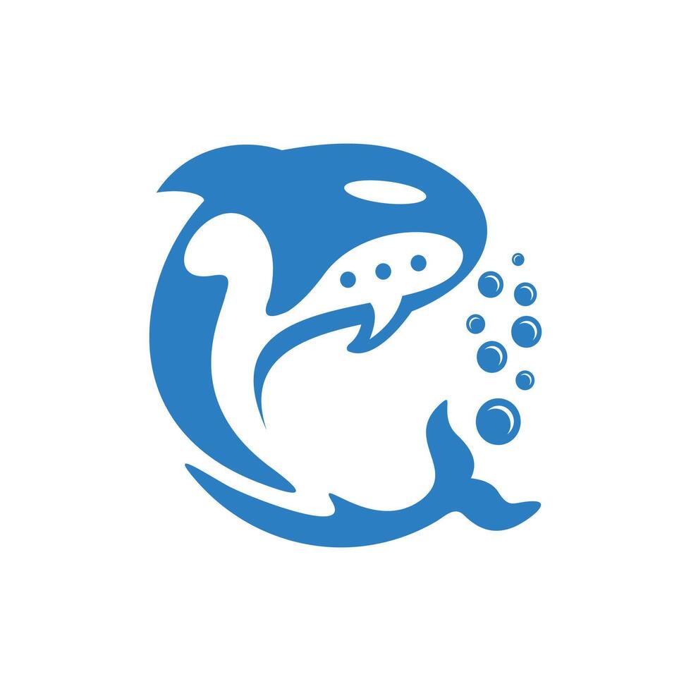 vector de diseño de logotipo de delfín