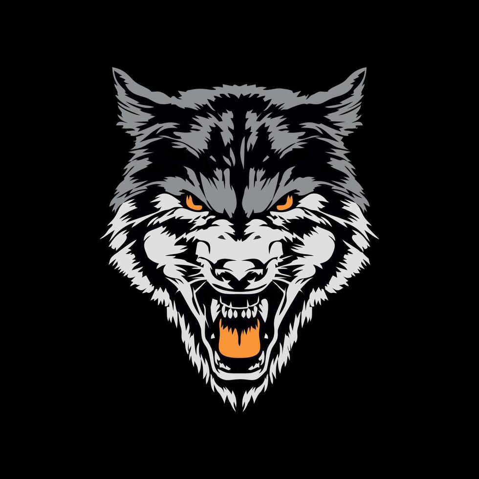 vector de diseño de logotipo de lobo