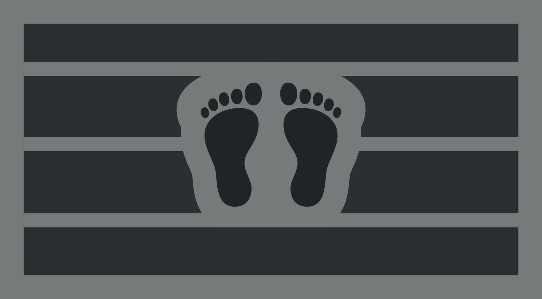Welcome foot mat  logo Design vector