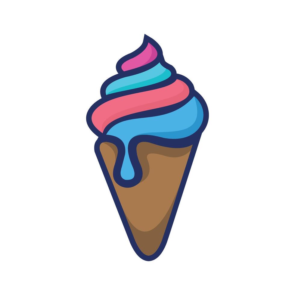 Logo ice cream tea and coffee vector design