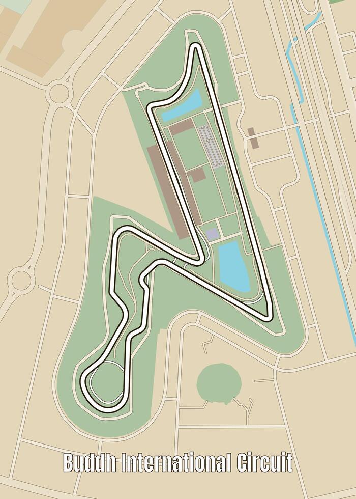 Illustration of the Buddh International Circuit vector