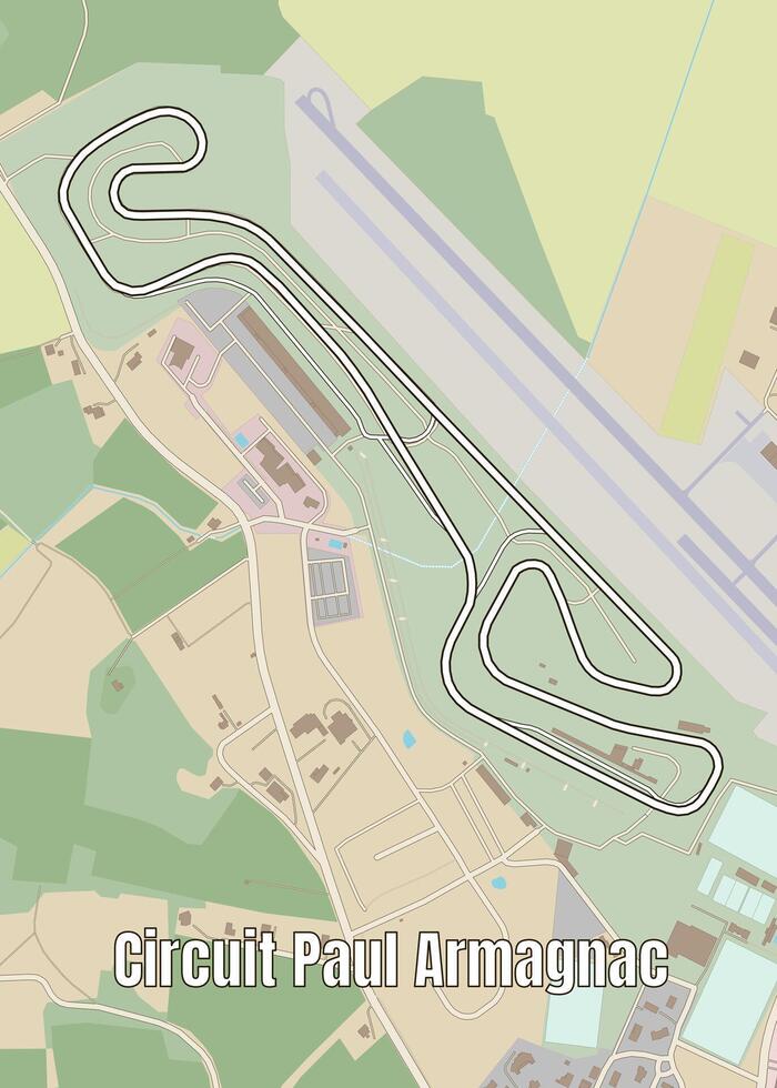 Illustration of the Circuit Paul Armagnac vector