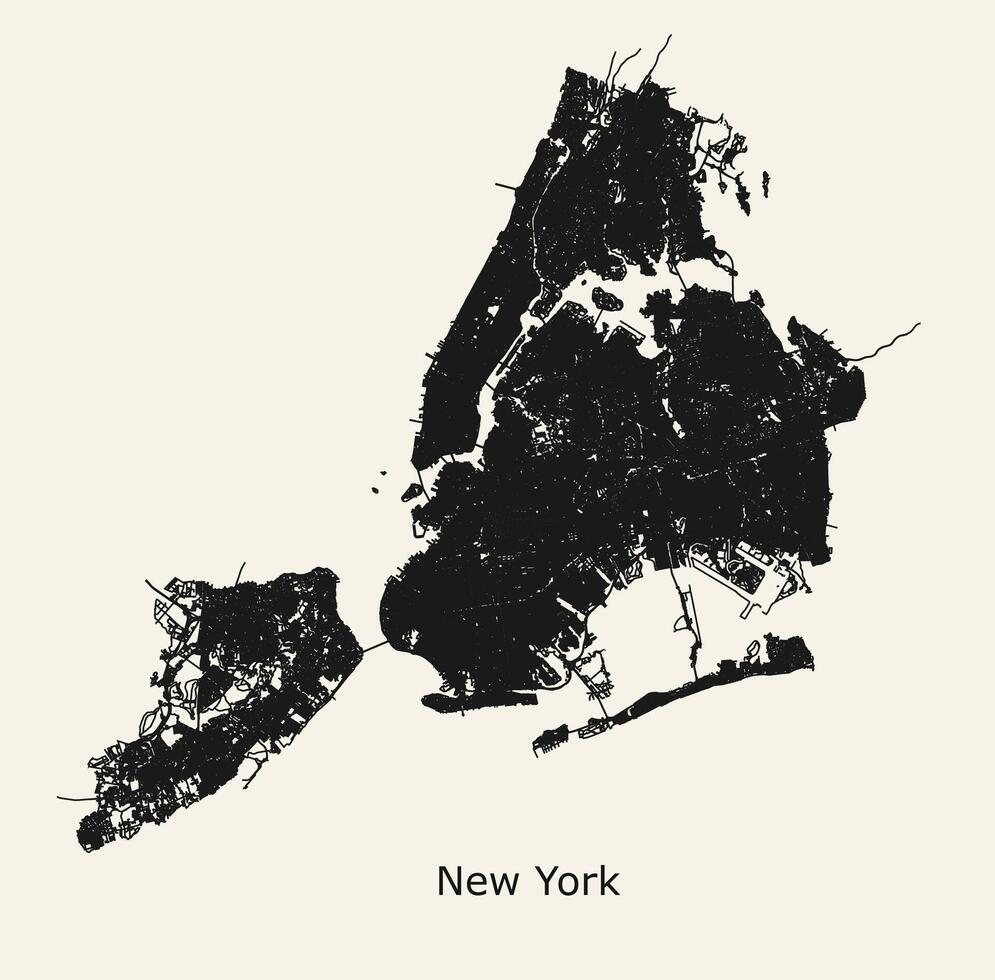 ciudad la carretera mapa de nuevo york, Estados Unidos vector