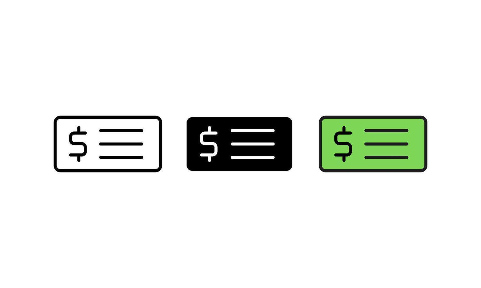 Receipt Icon Set Vector Symbol Design Illustration bill,Vector icon line, black and colorful style on white background.