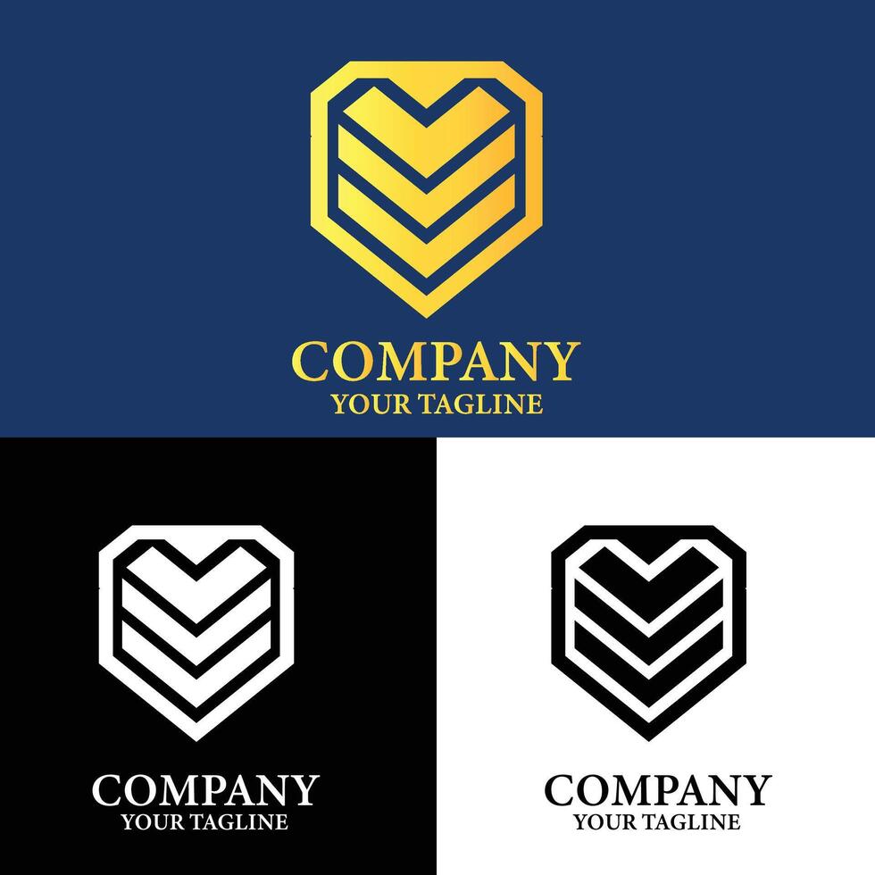 Logo design featuring heart on dual backgrounds vector