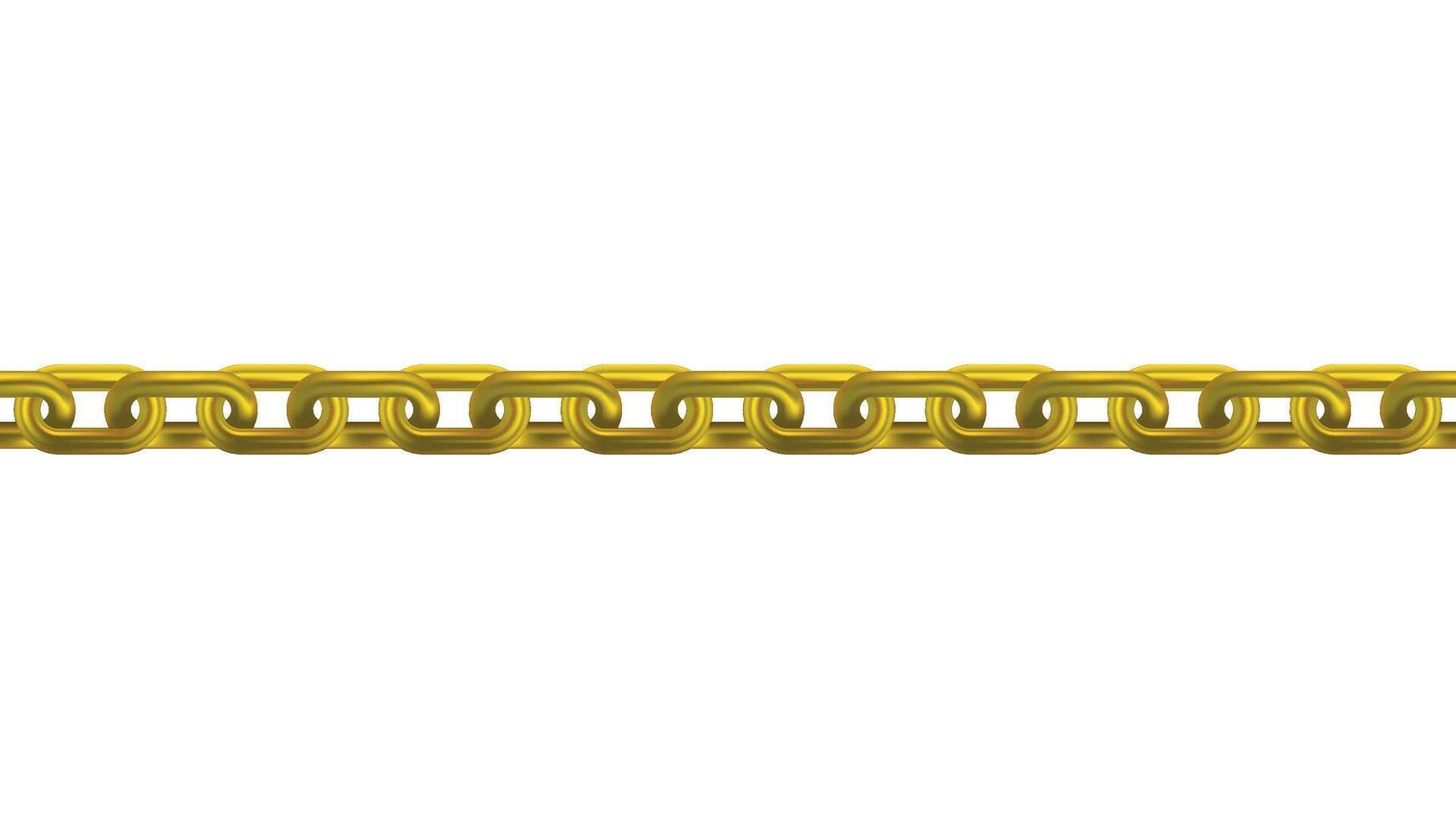 Gold chain isolated on a white background. vector