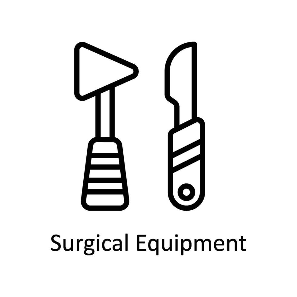 Surgical Equipment vector outline icon style illustration. EPS 10 File