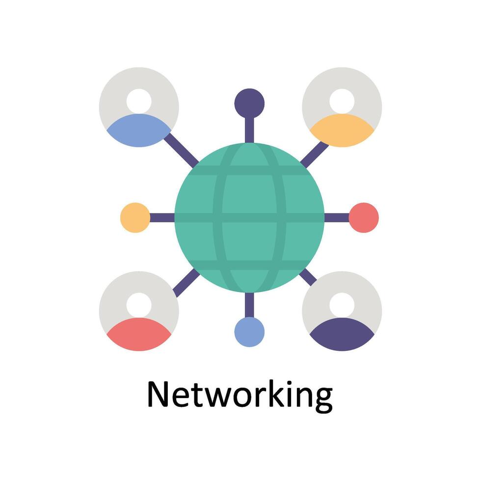 Networking vector Flat icon style illustration. EPS 10 File