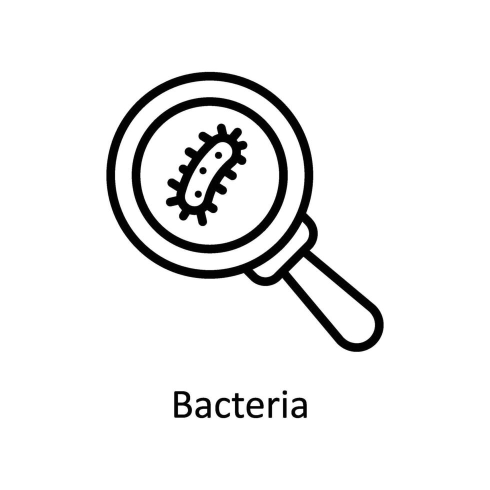 Bacteria  vector outline icon style illustration. EPS 10 File