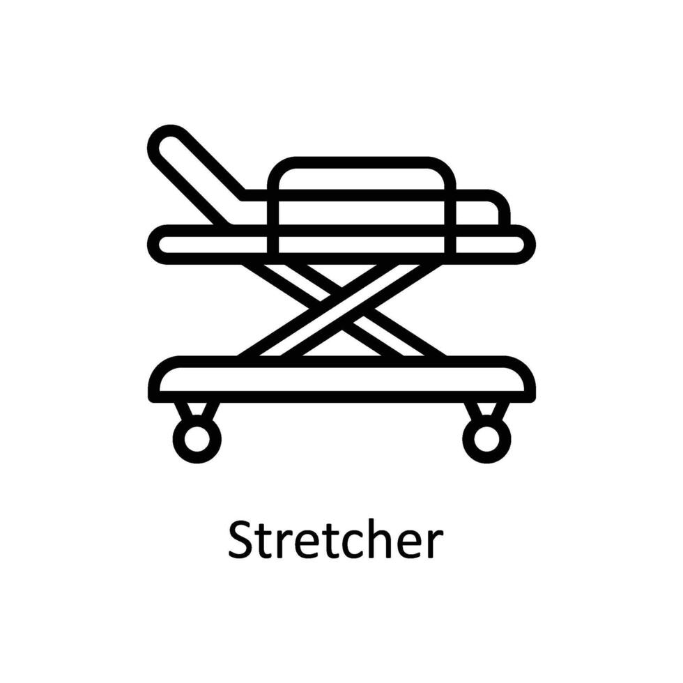 Stretcher vector outline icon style illustration. EPS 10 File