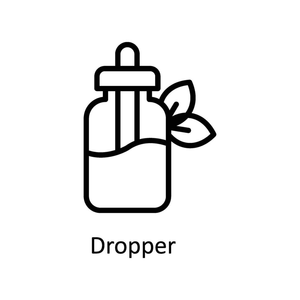 Dropper vector outline icon style illustration. EPS 10 File