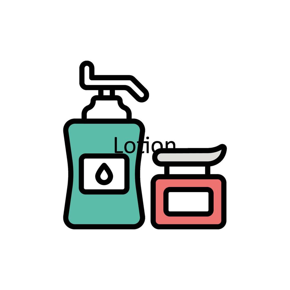 Lotion vector Filled outline icon style illustration. EPS 10 File