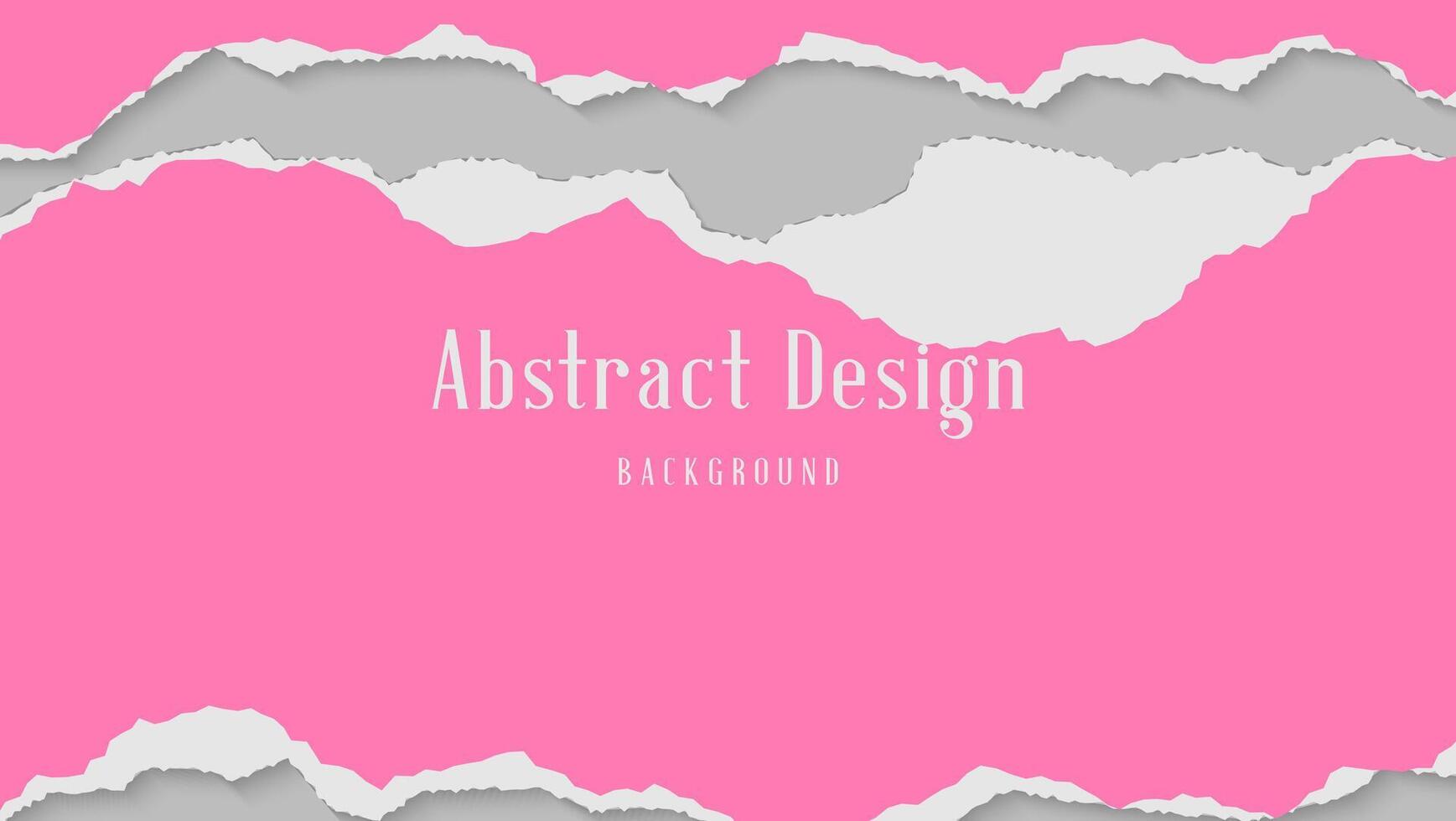 Abstract Pink Paper Ripped Frame Design Template vector