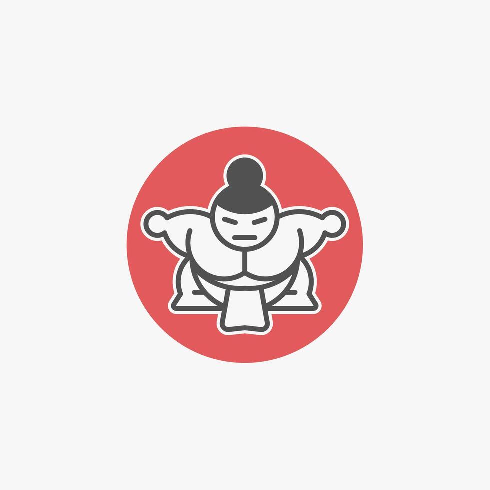 sumo mascota logo vector