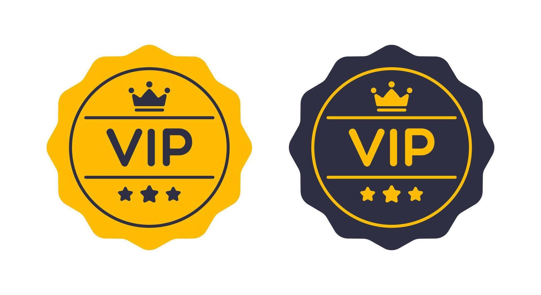 Vector VIP Badge Label