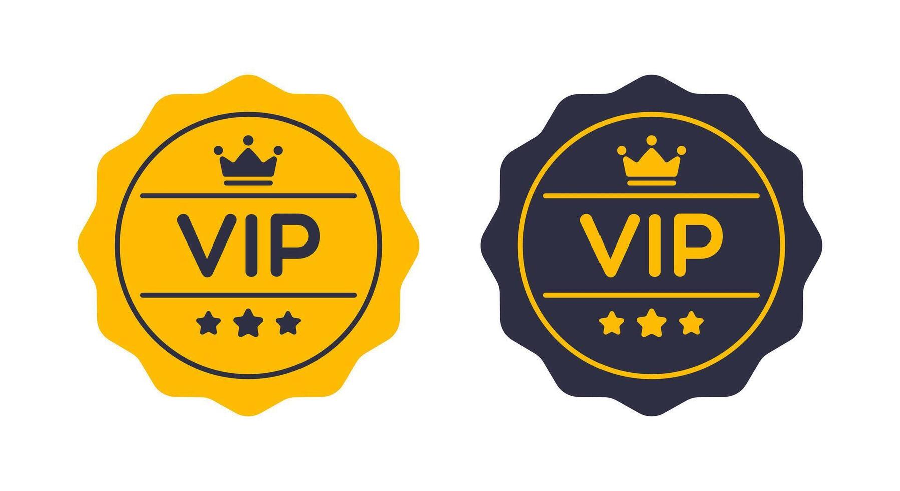 Vector VIP Badge Label