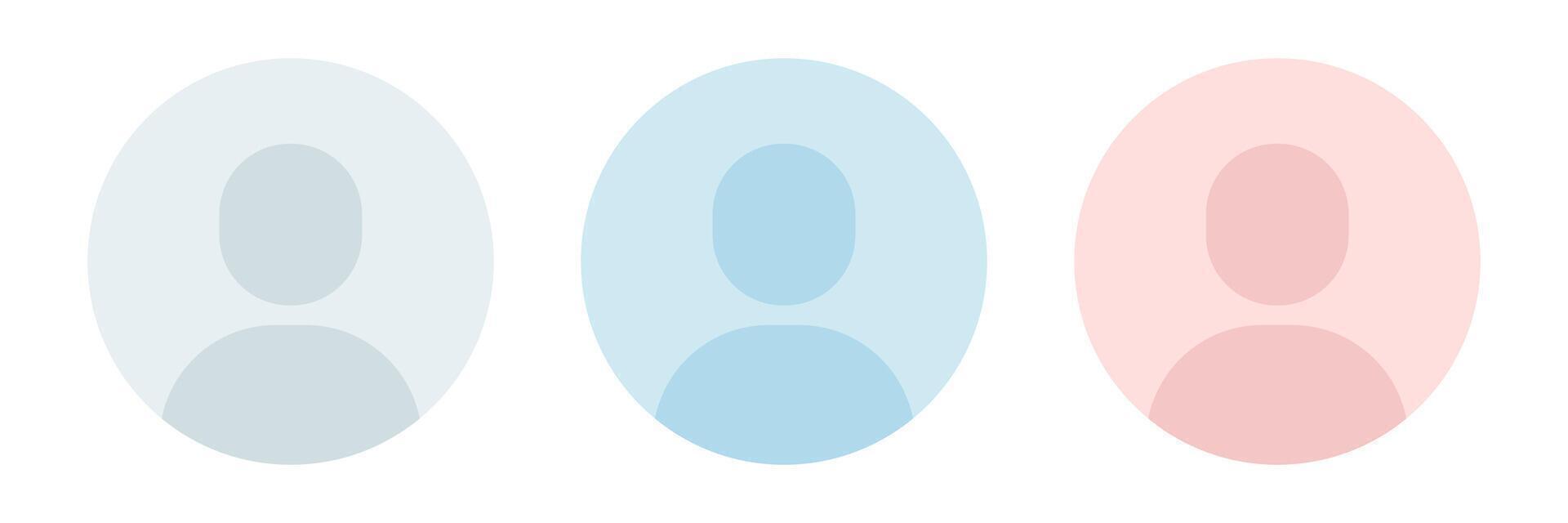Vector Default User Profile Avatars