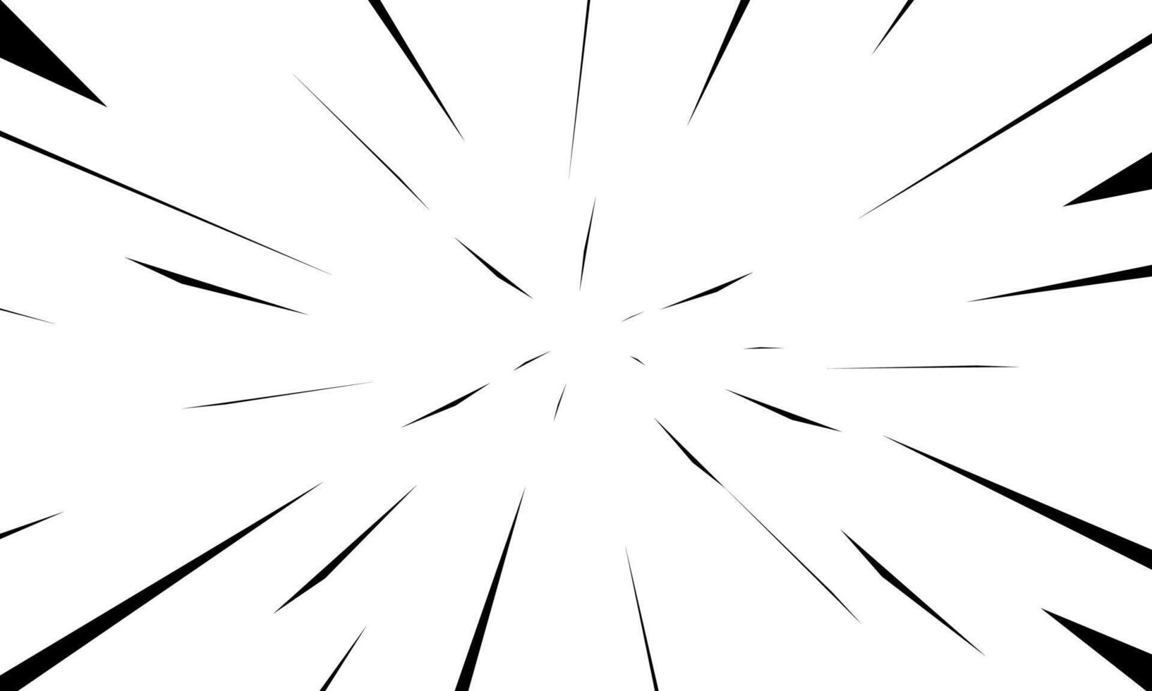 Comic explotion vector illustration. speed lines effect for cartoon or manga