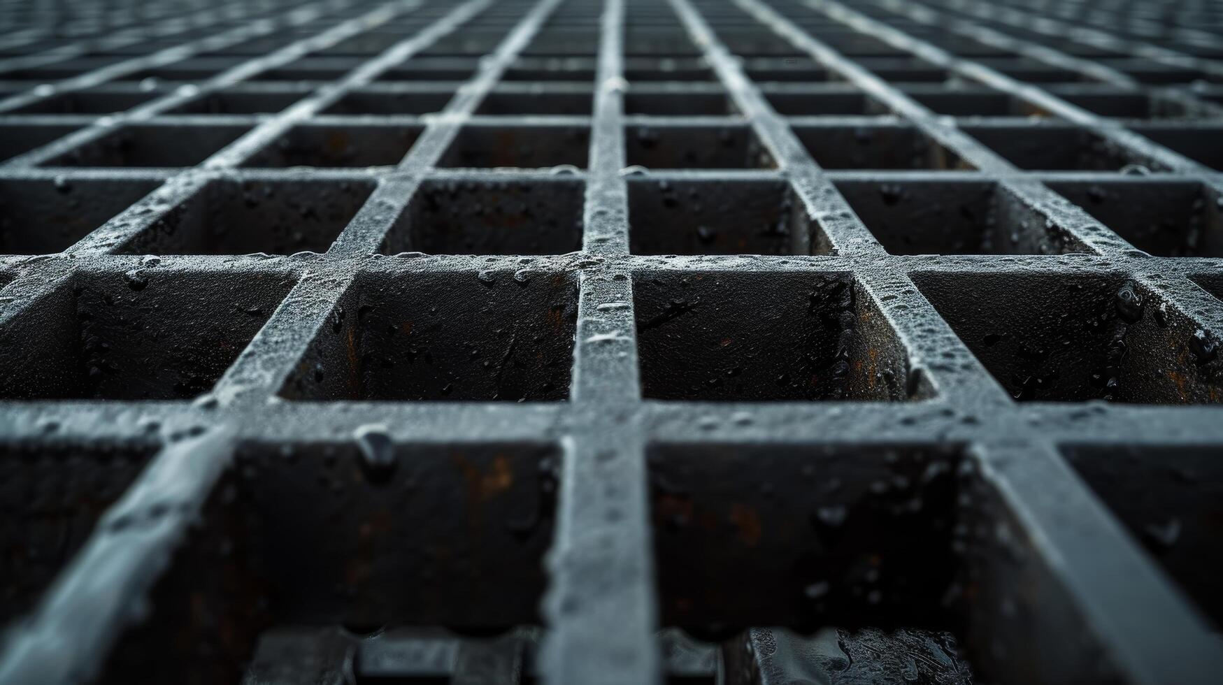 AI generated An industrial metal grid, a testament to structural stability and mechanical design photo
